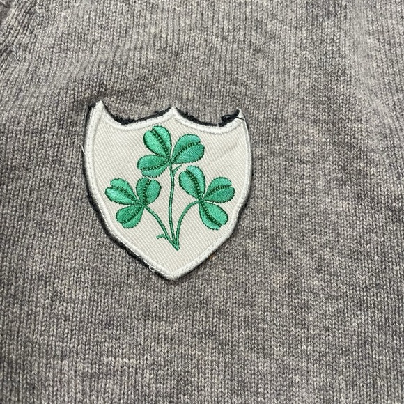 Glenmuir Sweater Mens XXL VNeck Lambs Wool Scotland Lansdowne Grey Clober Golf - Picture 7 of 10